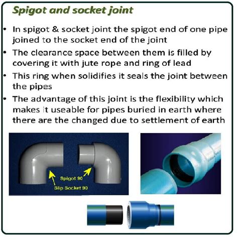 What is a spigot joint?