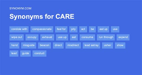 What is a synonym for care about?