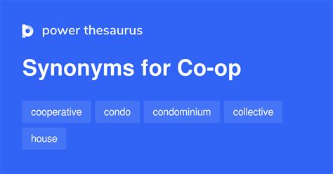 What is a synonym for co-op?