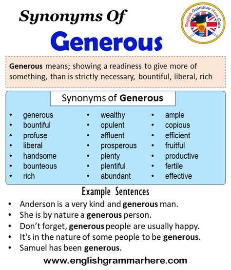 What is a synonym for generous money?