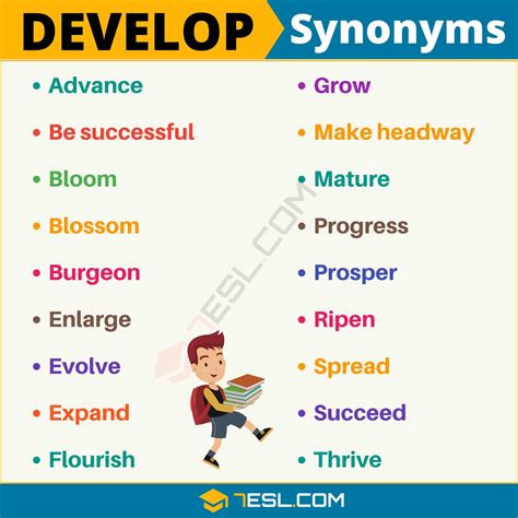 What is a synonym for growth and progress?