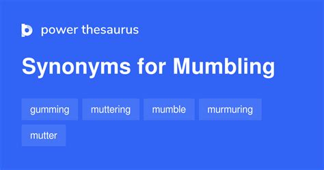 What is a synonym for mumbling sound?