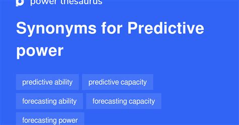 What is a synonym for predictive?