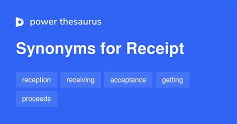 What is a synonym for receipt acknowledged?