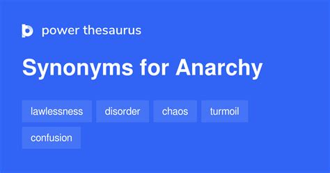 What is a synonym for the word anarchy?