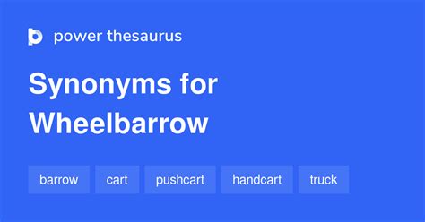 What is a synonym for wheelbarrow?