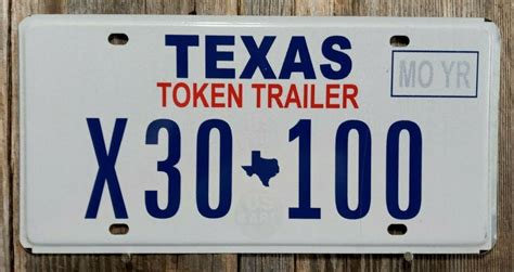 What is a token trailer plate in Texas?