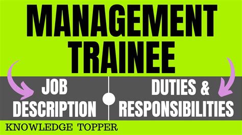 What is a trainee responsibility?
