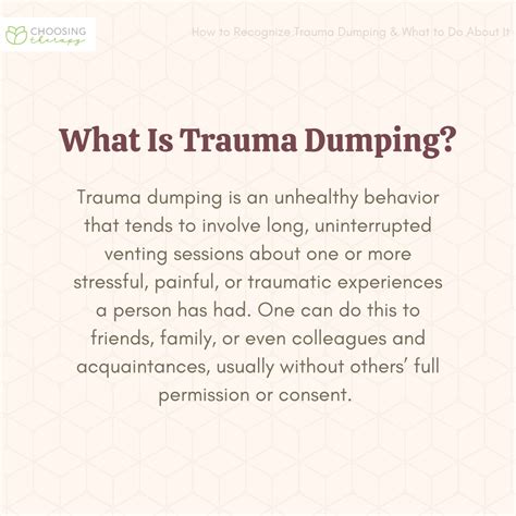 What is a trauma dump?