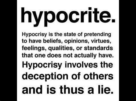 What is a true hypocrite?