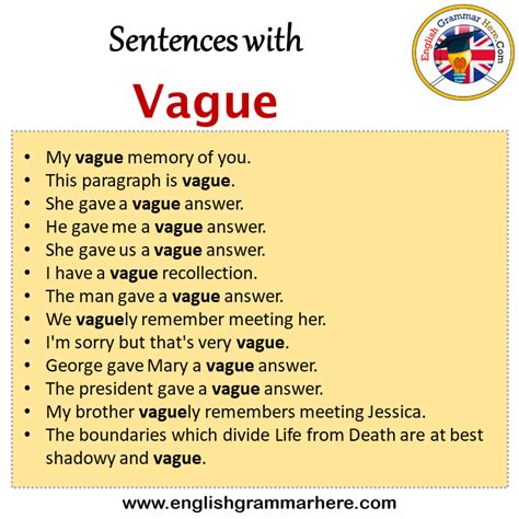 What is a vague example?
