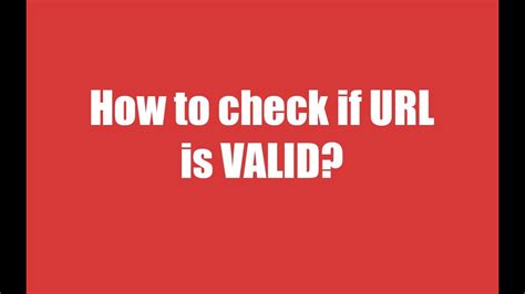 What is a valid URL?