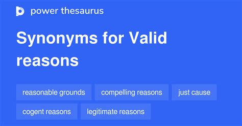 What is a valid reason?