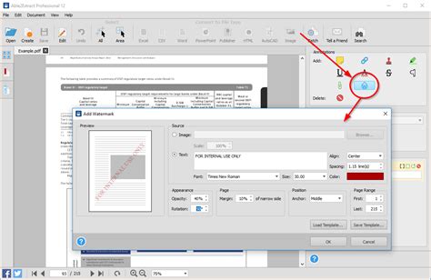 What is a watermark on a PDF document?