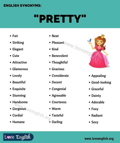 What is a word for pretty or attractive?