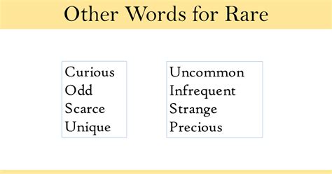 What is a word for rare or special?