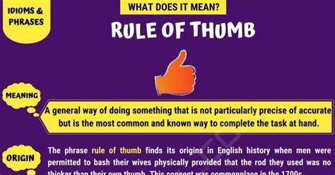 What is a word for rule of thumb?