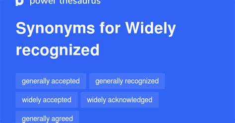 What is a word for widely recognized?