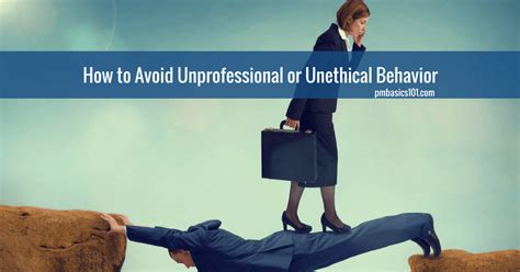 What is acting unprofessional?