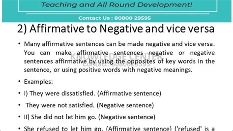 What is affirmative and negative sentence?