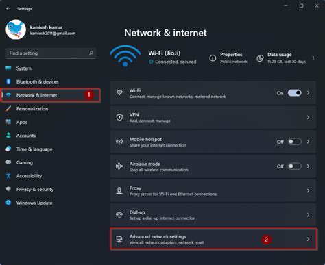 What is all network settings?