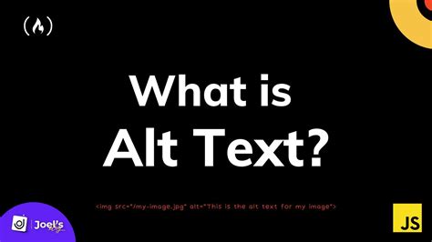 What is alt text alternative?