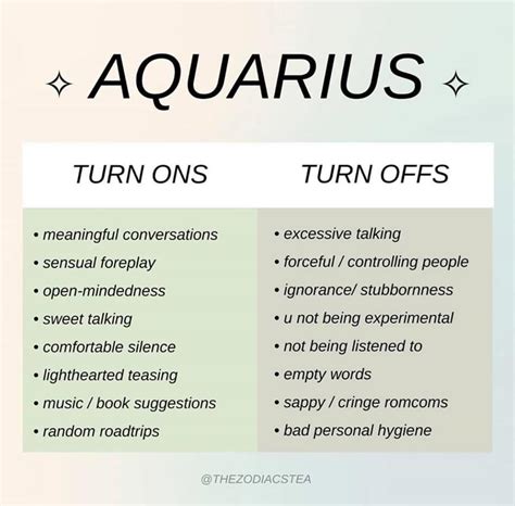 What is an Aquarius biggest turn on?