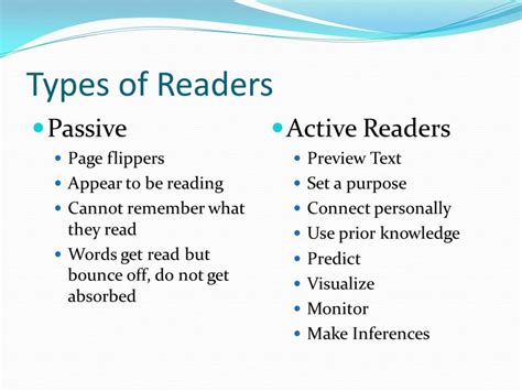 What is an active reader?