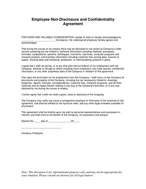 What is an employee confidentiality agreement after termination?