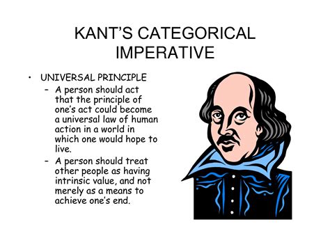 What is an example of Kant's categorical imperative?