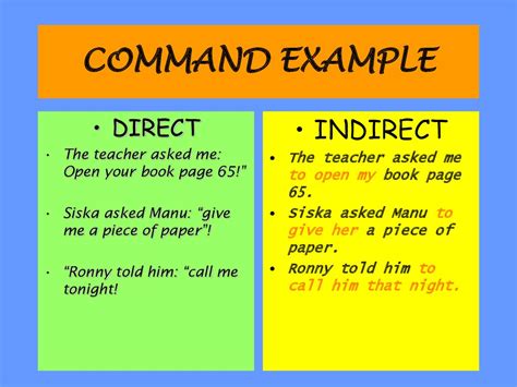 What is an example of a command style?