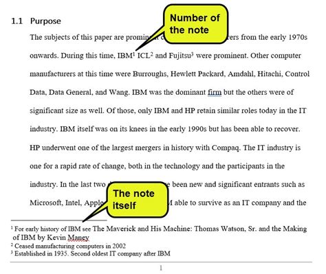 What is an example of a footnote format?