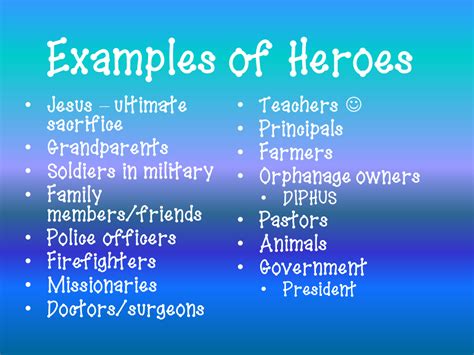 What is an example of a heroic act?