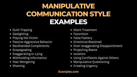 What is an example of a manipulative comment?