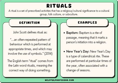 What is an example of a modern ritual?