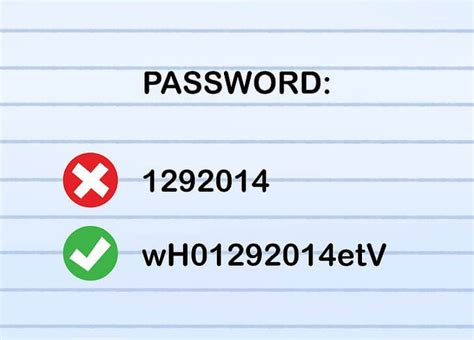What is an example of a secure password?