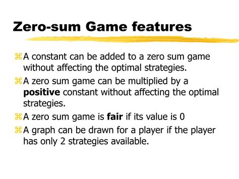 What is an example of a two player zero-sum game?