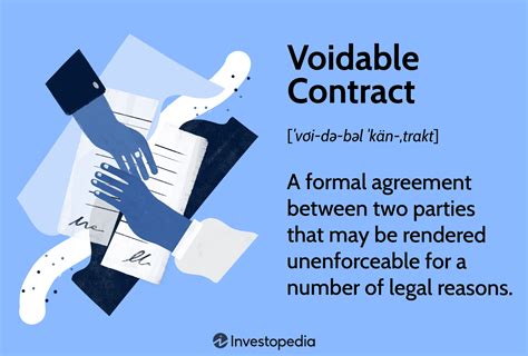 What is an example of a voidable contract?