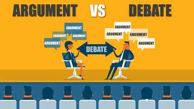 What is an example of an argument in a debate?