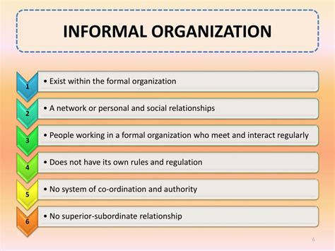 What is an example of an informal organization?