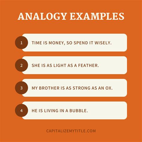 What is an example of analogous?