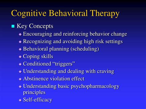 What is an example of cognitive therapy?