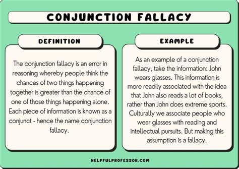 What is an example of conjunction fallacy?