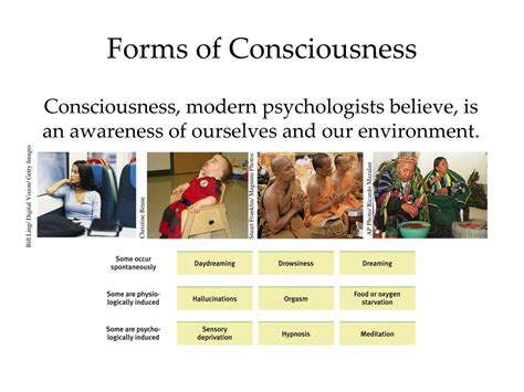 What is an example of consciousness?