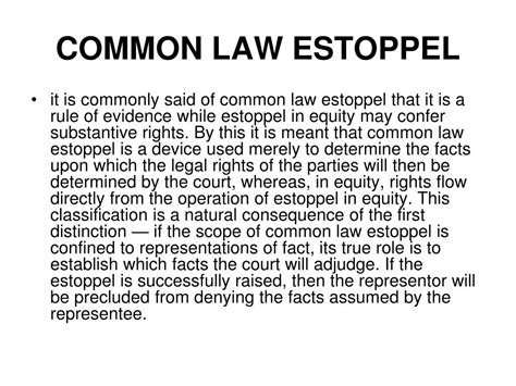 What is an example of estoppel?