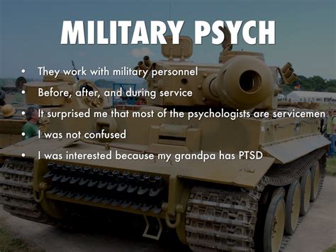 What is an example of military psychology?