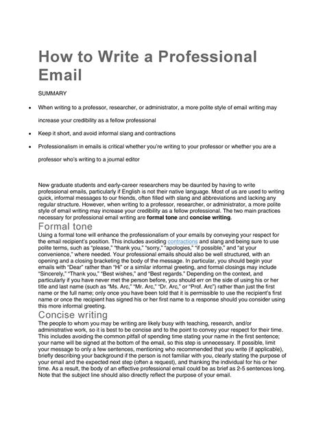 What is an example of professional writing?