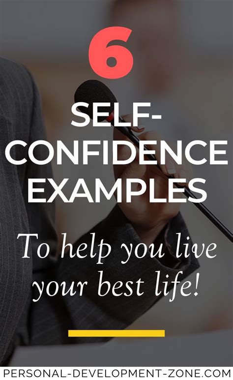 What is an example of self-confidence?