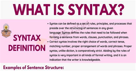 What is an example of syntax?