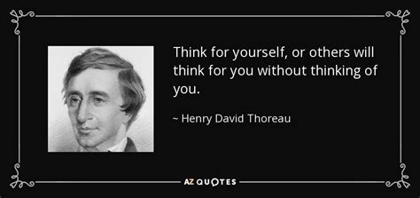 What is an example of thinking for yourself?